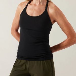 Athlete Renew Seamless Support Tank Top, black